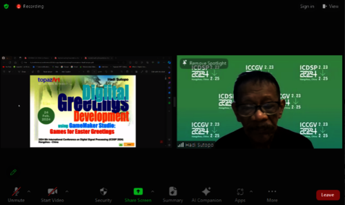 印度尼西亚 Topaz art 教育发展公司Hadi Sutopo博士作大会报告